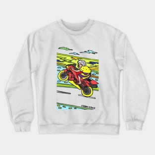 Grandma on her bike Crewneck Sweatshirt